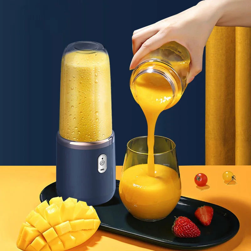 Multifunctional Double Cup Electric Fruit Juicer Portable Juicer Fruit Blender Milkshake Juice Maker USB Smoothie Blender