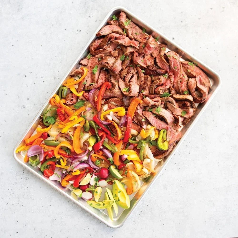 Extra Large Aluminum Cookie Baking Sheet Pan Commercial Duty Non Stick Surface Reinforced Rim Ideal Baking Cookies Bars Savory