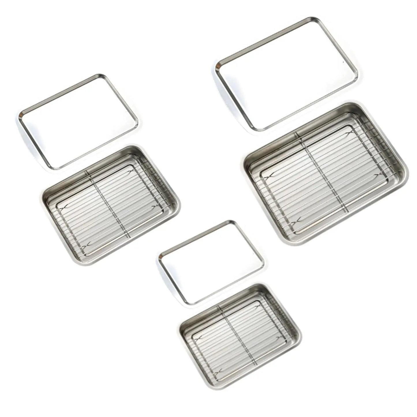 Cookie Sheet with Wire Rack Buffet Party Pan Food Prep Container Baking Sheet for Restaurant Cooking Buffet Casserole Roasting