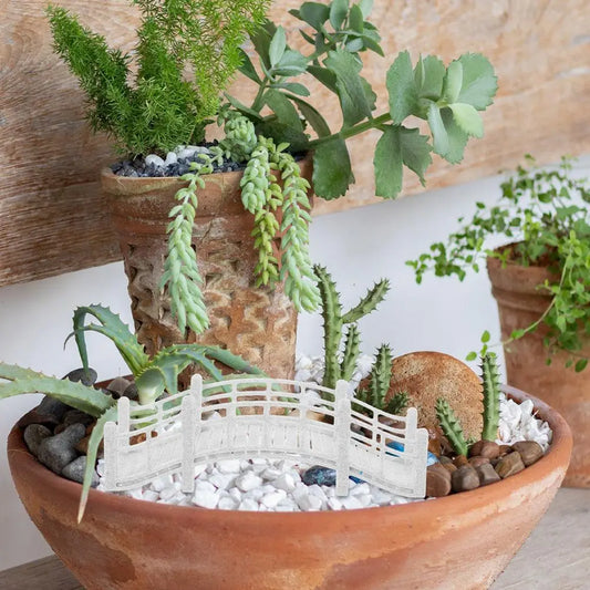 Miniature Garden Bridge Micro Landscape Decor Artificial Bonsai Arches Pergolas Bridge Accessories Dollhouse Landscaping Fish