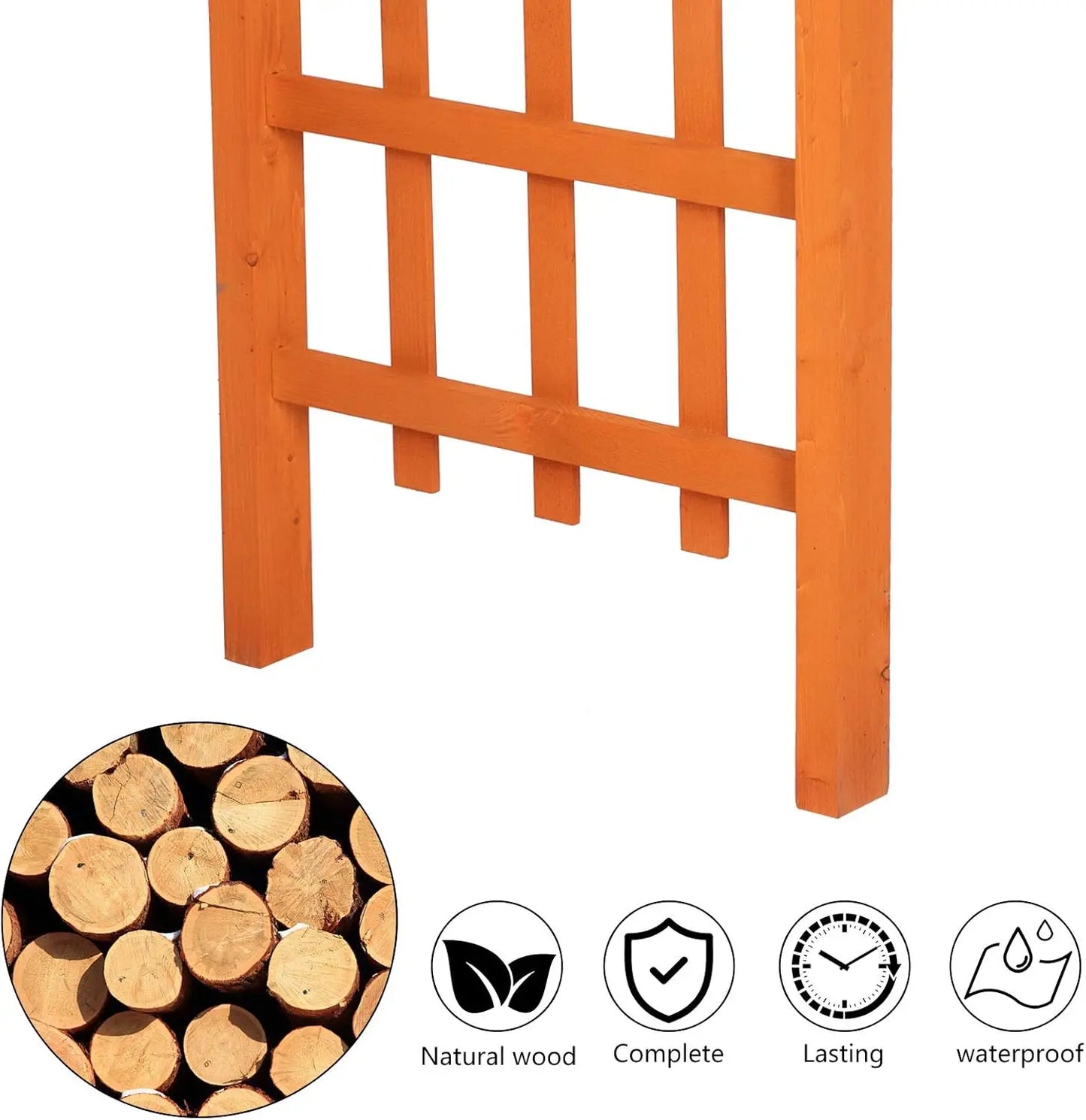 85in Wooden Arbor, Wedding Arch for Ceremony, Wood Trellis for Plant Climbing, Christmas Decor Pergola for Garden Backyard, Lawn