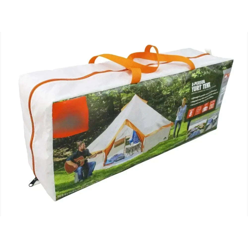 Tents 8-Person Yurt Tent, 13' x 13' x 92" sheds Easy installation  canopys Polyester  party tent for Spring, Summer, Fall Tents