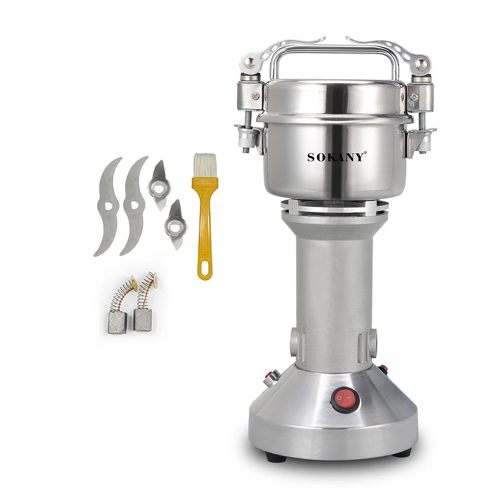 150g Electric Grain Grinder, 304 Stainless Steel, High Speed Spice Grinder for Bulgur, Oats, Corn, Peppers and Coffee Beans