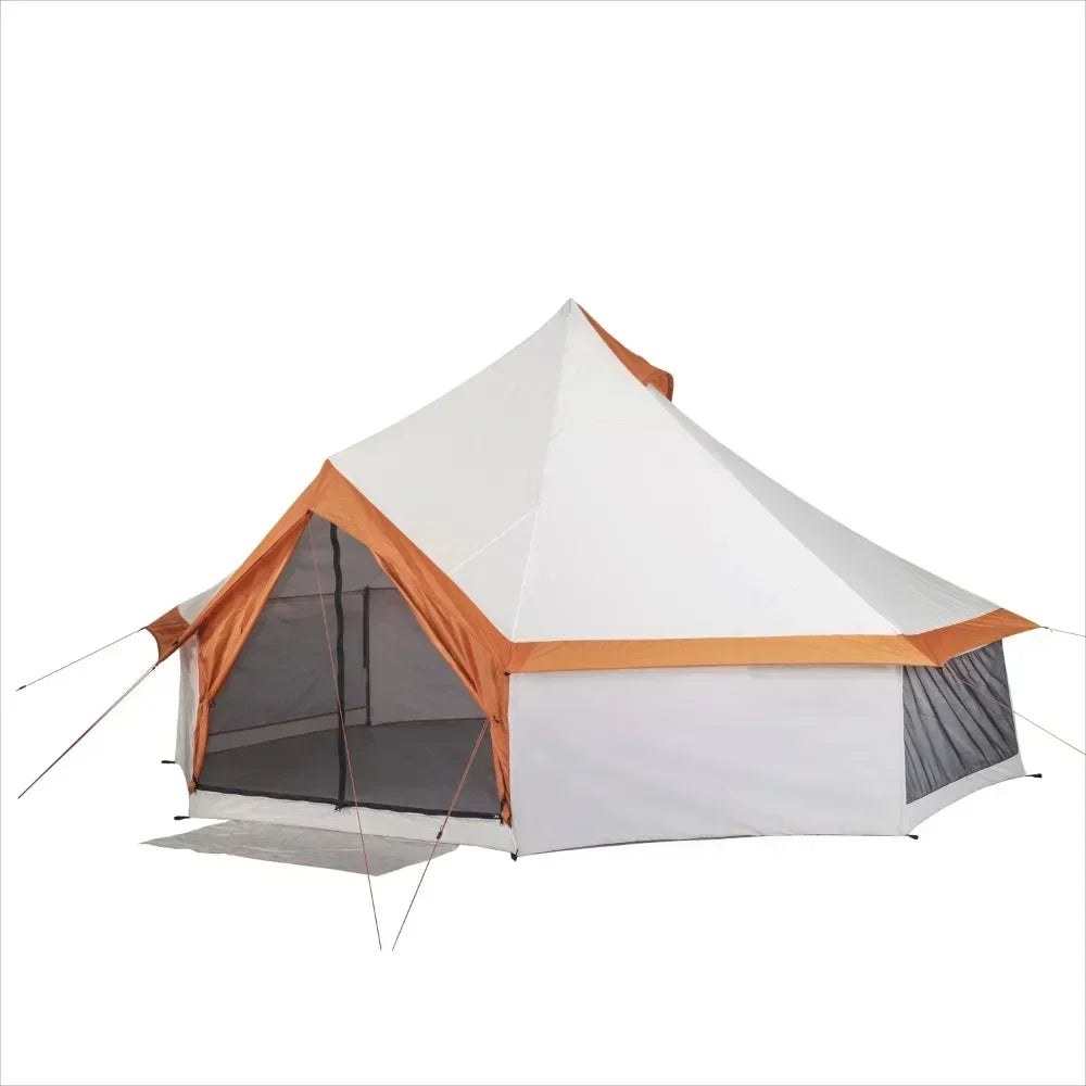 Tents 8-Person Yurt Tent, 13' x 13' x 92" sheds Easy installation  canopys Polyester  party tent for Spring, Summer, Fall Tents