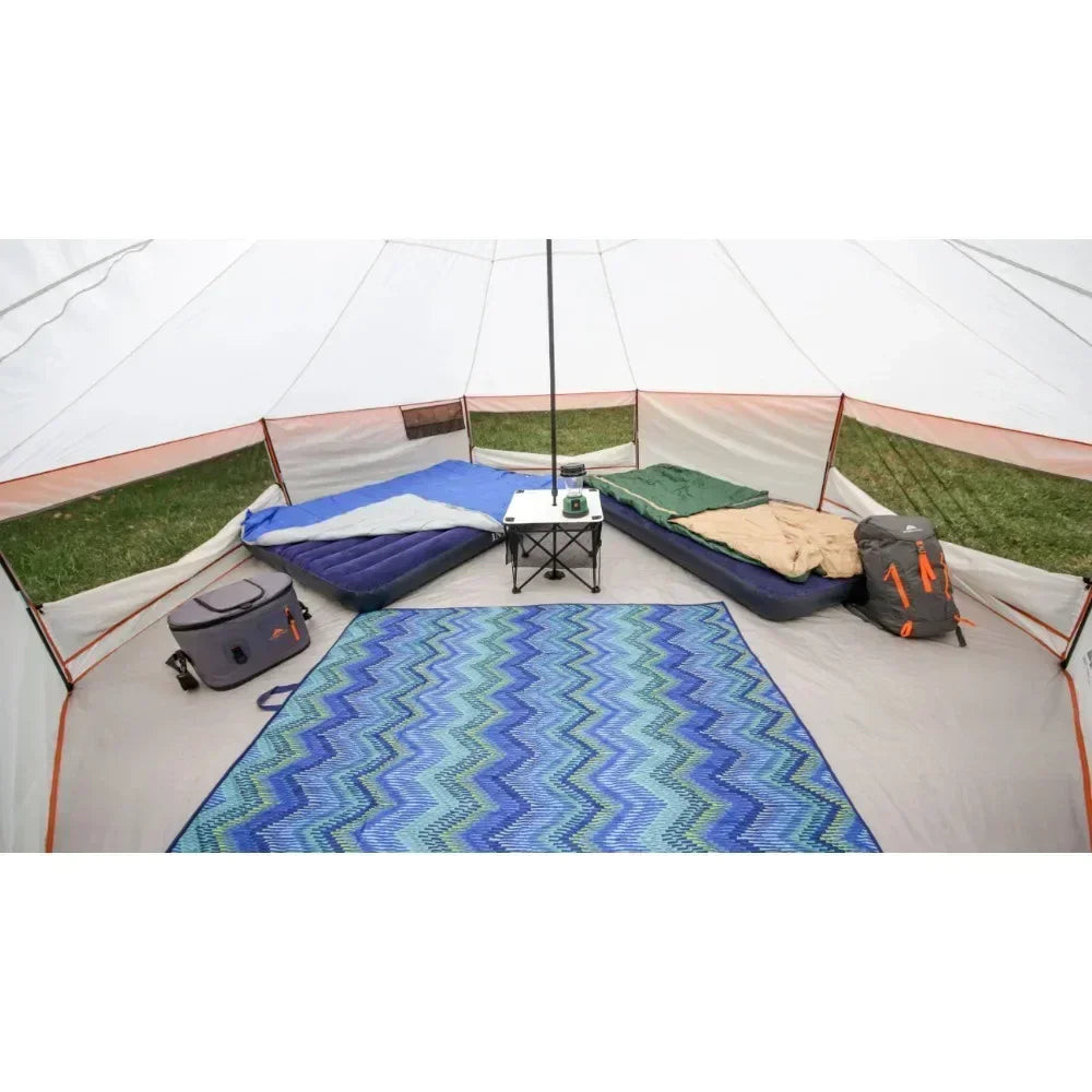 Tents 8-Person Yurt Tent, 13' x 13' x 92" sheds Easy installation  canopys Polyester  party tent for Spring, Summer, Fall Tents